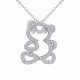 0.24 Carat Fancy Real G-H Diamond  Bear Pendant Necklace + Chain 14K Gold