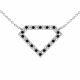 0.16 Carat Black Diamond Diamond Shape Pendant Chain 14K Gold