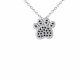 0.26 Carat Black Diamond PawPrint Pendant Necklace Chain 14K Gold