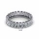 G-SI1 Radiant White Diamond 14K Gold Full Eternity Ring Band Rose