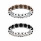 Black & Champagne Real Diamond Reversible Eternity Ring Band 14k Gold