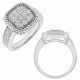 G-H Diamond Fancy Halo Eternity Bridal Women Mens Ring 14K Gold