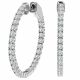 G-H Diamond Hoop Huggies Eternity In And Out 14K Gold Earring