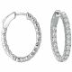 G-H Diamond Hoop Huggies Eternity In And Out 14K Gold Earring