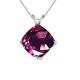 8mm Cushion CZ Alexandrite Birthstone Gemstone Pendant 14K Gold