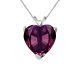 Heart CZ Alexandrite Birthstone Gemstone Pendant 14K Gold