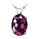 Oval CZ Alexandrite Birthstone Gemstone Pendant  14K Gold