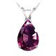 Pear CZ Alexandrite Birthstone Gemstone Pendant 14K Gold