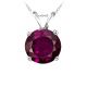 Round CZ Alexandrite Birthstone Gemstone Pendant 14K Gold