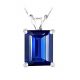 Emerald CZ Sapphire Birthstone Gemstone Pendant 14K Gold