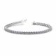 G-SI1 White Cushion Diamond 3.5 MM 14K Gold Tennis Bracelet