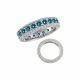 Blue-SI3-I1 Diamond Designer Lovely Eternity Engagement Band 14K Gold