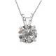 1.42 Carat G-H Real Round Diamond Solitaire Fancy Pendant Necklace Chain 14K Gold